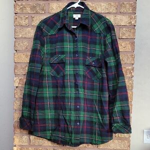 Matchstick Unisex Plaid Flannel Cotton Button Down Size XL